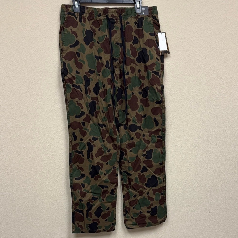 VANS CLASSIC CAMO DRAWSTRING LOOSE FIT CANVAS  PANTS - MULTI